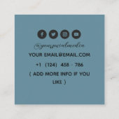 Tattoos Artist Graphic Business Card Quadratische Visitenkarte (Rückseite)