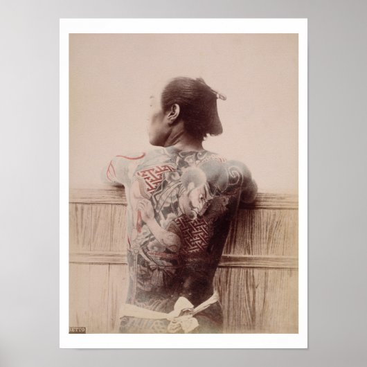Tattoos des japanischen Bridegrooms, c.1880 (Foto) Poster (Vorne)
