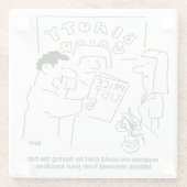 Tattoos Entfernung im Beauty Salon Thema. Funny Glasuntersetzer (Rückseite)