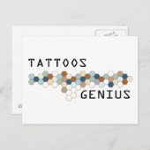 Tattoos Genius Postkarte (Vorne/Hinten)