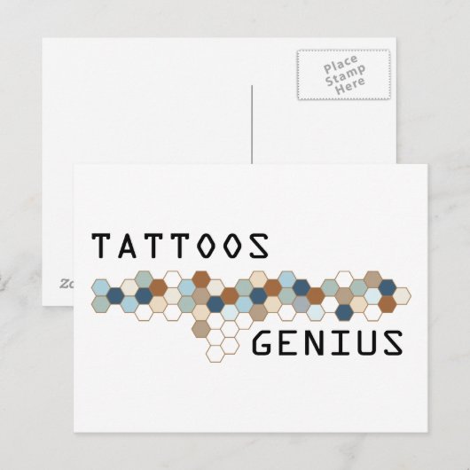 Tattoos Genius Postkarte (Vorne/Hinten)
