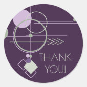 Tattoos Linework | Bohemisch Lila Green Vielen Dan Runder Aufkleber (Vorderseite)