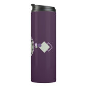 Tattoos Linework | Bohemische Lila Grüne Thermosbecher (Nach rechts gedreht)