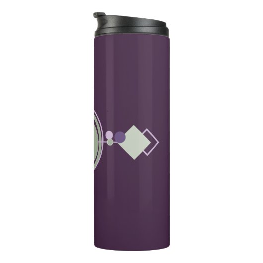 Tattoos Linework | Bohemische Lila Grüne Thermosbecher (Nach rechts gedreht)