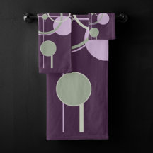 Tattoos Linework | Bohemisches Lila Grün Abstrakt