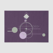 Tattoos Linework | Bohemisches Lila Grün Abstrakt Seidenpapier (Vorderseite)