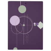 Tattoos Linework | Bohemisches Lila grünes Brandin Klemmbrett (Rückseite)