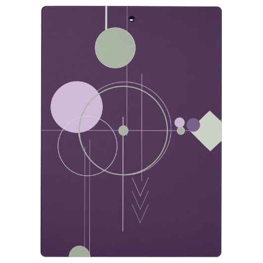 Tattoos Linework | Bohemisches Lila grünes Brandin Klemmbrett (Rückseite)