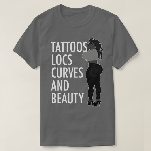 Tattoos Locations Kurven und Schönheit T-Shirt (Design vorne)