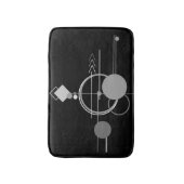 Tattoos Modernes Art Deco | Monochrom-Minimalismus Badematte (Vorderseite Vertikal)