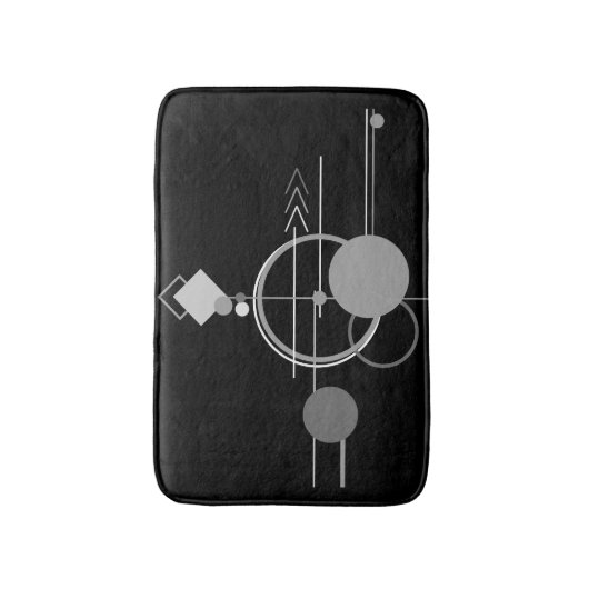 Tattoos Modernes Art Deco | Monochrom-Minimalismus Badematte (Vorderseite Vertikal)