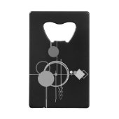 Tattoos Modernes Art Deco | Monochrom-Minimalismus Geldbeutel Flaschenöffner (Rückseite)