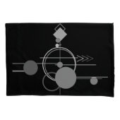 Tattoos Modernes Art Deco | Monochrom-Minimalismus Kissenbezug (Vorderseite)