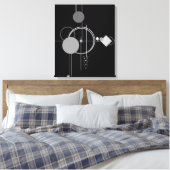 Tattoos Modernes Art Deco | Monochrom-Minimalismus Leinwanddruck (Insitu (Schlafzimmer))