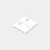 Tattoos Modernes Art Deco | Monochrom-Minimalismus Post-it Klebezettel (angewinkelt)