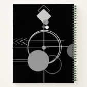 Tattoos Modernes Art Deco | Schwarz-Grau-Rezept Notizblock (Rückseite)