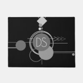 Tattoos Modernes Art Deco | Schwarz und Grau Fußmatte (Vorderseite)