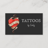 Tattoos nach Ihrem Namen einfach minimalistisch gr Visitenkarte (Vorderseite)