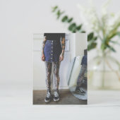 Tattoo's Niedliche Foto Postkarte (Stehend Vorderseite)