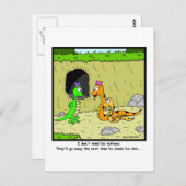 Tattoos: Schlange Cartoon Postkarte (Vorne/Hinten)