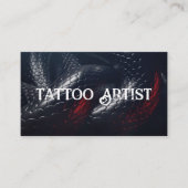 Tattoos Simple Black & White Elegant Visitenkarte (Vorderseite)