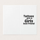 Tattoos sind ein Mädchenfreund Visitenkarten (Außenseite Aufgefaltet)