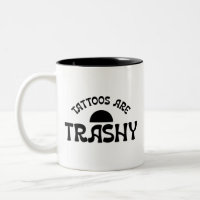 Tattoos sind Müll Kräftige schwarze typografische