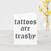 Tattoos sind Vintag _1 Karte (Gelbe Blume)
