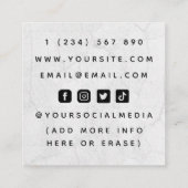 Tattoos Tattoo Master Skull Gothic Social Media Quadratische Visitenkarte (Rückseite)