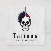 Tattoos Tattoo Master Skull Gothic Social Media Quadratische Visitenkarte (Vorderseite)