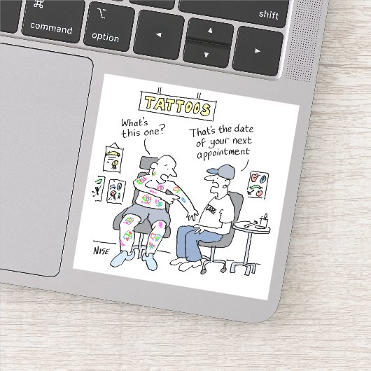 Tattoos Theme Funny Tattooist Aufkleber (Detail)