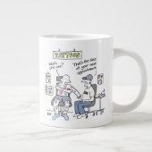 Tattoos Theme Funny Tattooist Jumbo-Tasse (Rechts)