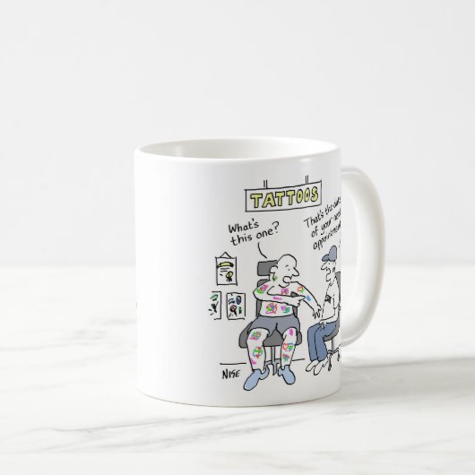 Tattoos Theme Funny Tattoooist Kaffeetasse (VorderseiteRechts)