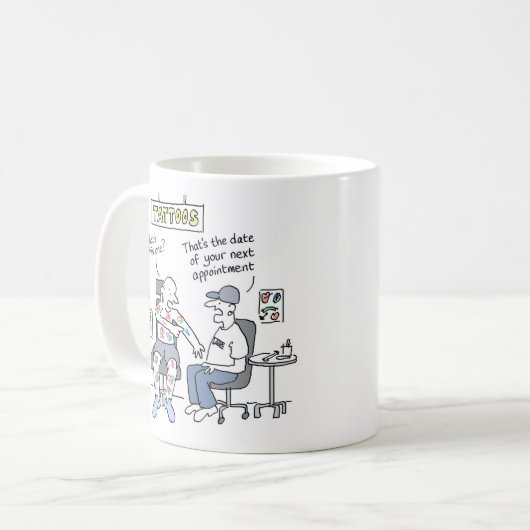Tattoos Theme Funny Tattoooist Kaffeetasse (Vorderseite Links)