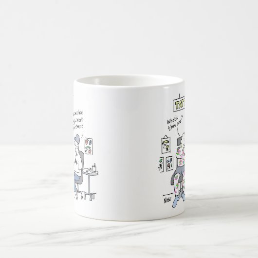 Tattoos Theme Funny Tattoooist Kaffeetasse (Mittel)