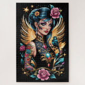 Tattoos und Rose 2 Puzzle (Vertikal)