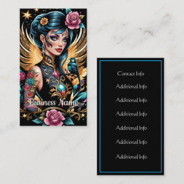 Tattoos und Rose 2 Visitenkarte