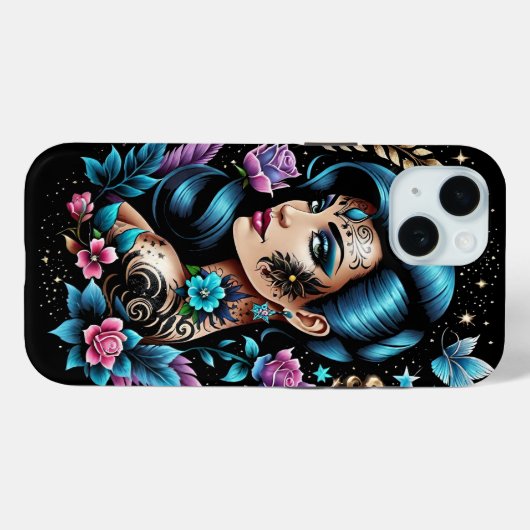 Tattoos und Rose Case-Mate iPhone Hülle (Rückseite (Horizontal))