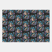 Tattoos und Rose Geschenkpapier Set (Vorderseite)