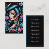 Tattoos und Rose Visitenkarte (Vorne/Hinten)