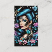 Tattoos und Rose Visitenkarte (Vorderseite)