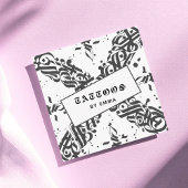 Tattoostische Kalligrafie Coole Typografie Moderne Quadratische Visitenkarte