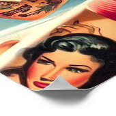 Tattoot Beach Button-up Poster (Ecke)