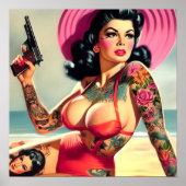 Tattoot Beach Button-up Poster (Vorne)