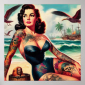 Tattoot Beach Button-up Poster (Vorne)