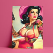 Tattoot Beach Button-up Postkarte