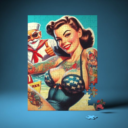 Tattoot Beach Button-up Puzzle
