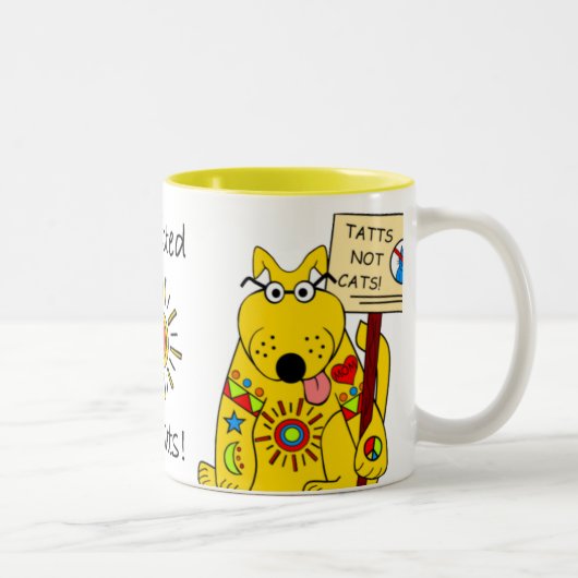 TATTS... KATZEN! ZWEIFARBIGE TASSE (Rechts)