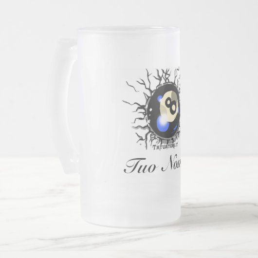 Tatuatori.it acht Ball Mattglas Bierglas (Vorderseite Links)