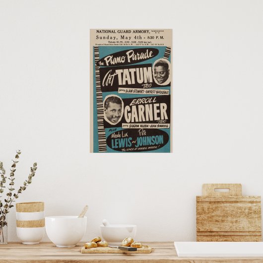 Tatum / Garner Jazz Konzert Vintag Poster (Küche)